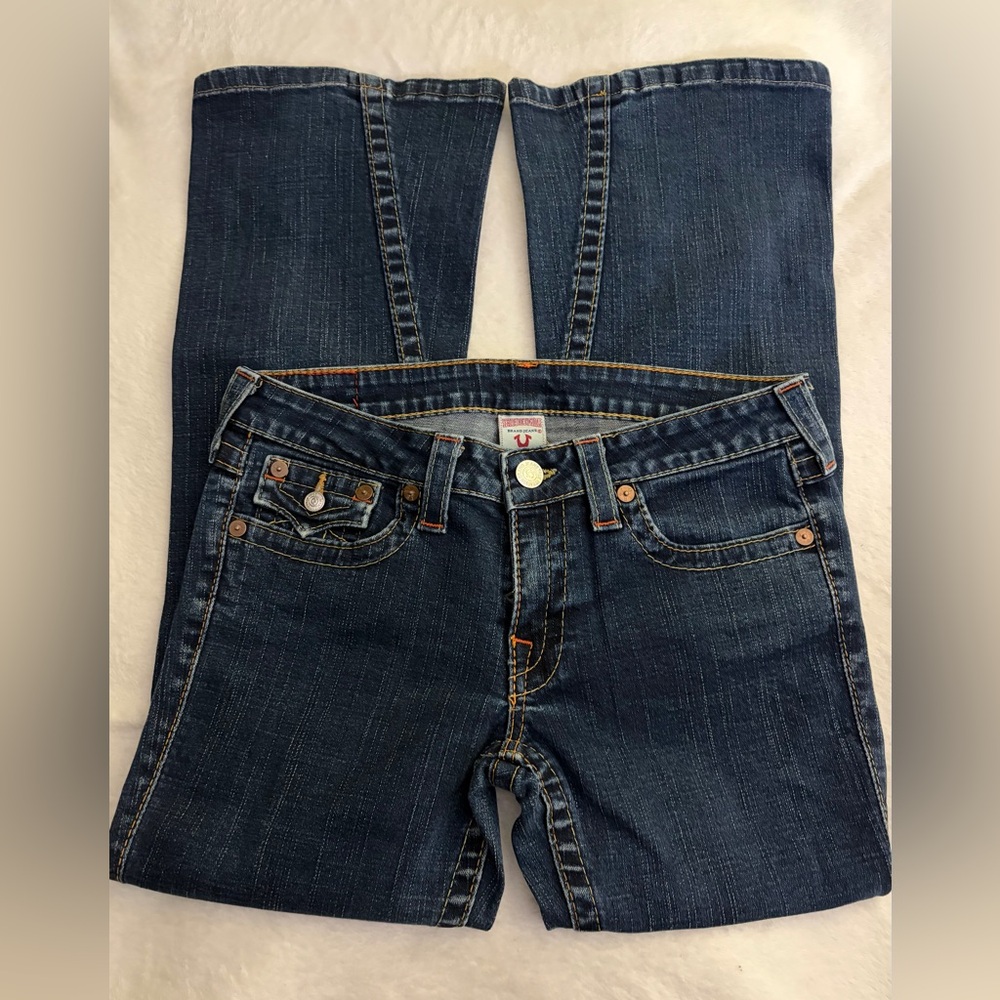 True Religion Dark Blue Straight Leg Jeans Sz 30